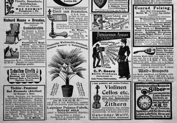 Advertising in the year 1890