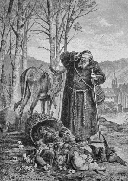 A donkey has dropped its basket