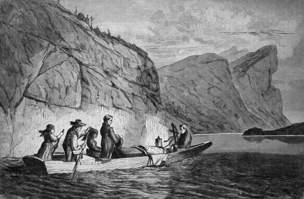Grave ride on a lake