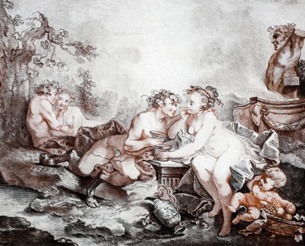 Fauns and nymphs