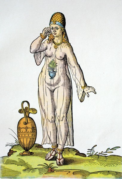 Woman in a bathing costume