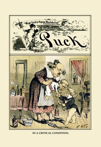 Puck Magazine: In a Critical Condition 1883