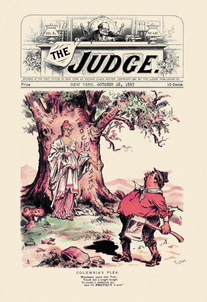 Judge: Columbia's Plea 1893
