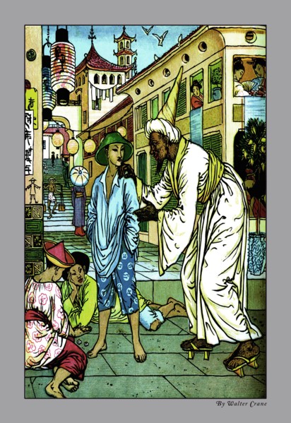 Aladdin Accosted By Magician 1878