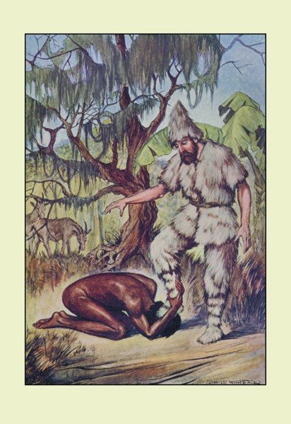 Robinson Crusoe: He Lays His Head Flat on the Ground 1914