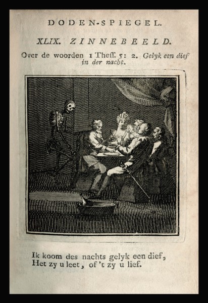 Skeleton and Dinner Party 1764