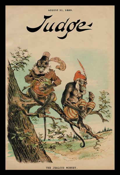 Judge Magazine: The Jealous Monkey 1889