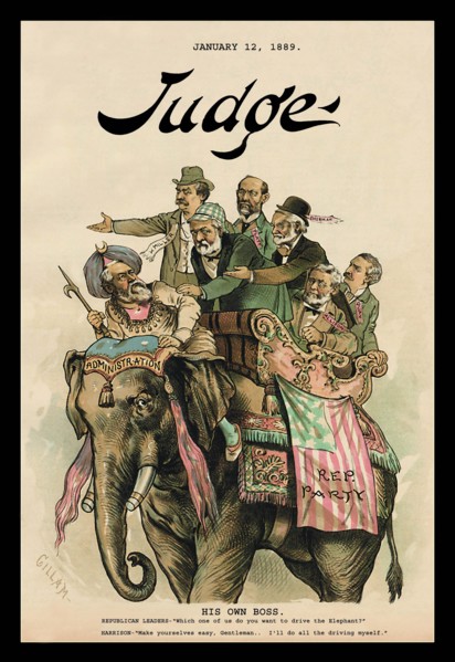 Judge Magazine: His Own Boss 1889