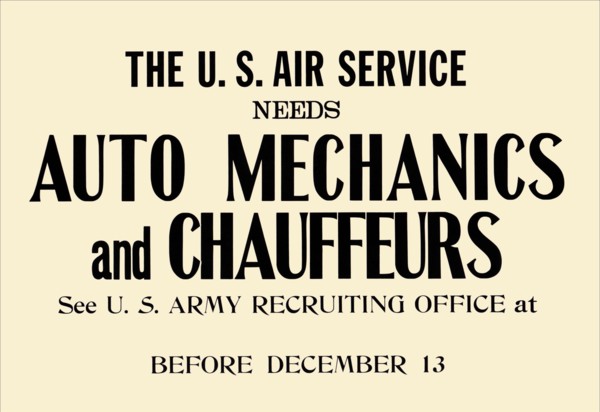Auto Mechanics and Chauffeurs 1917