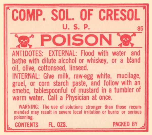 Comp. Solution of Cresol 1920