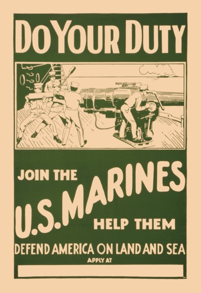 Do your Duty.  Join the U.S. Marines 1914