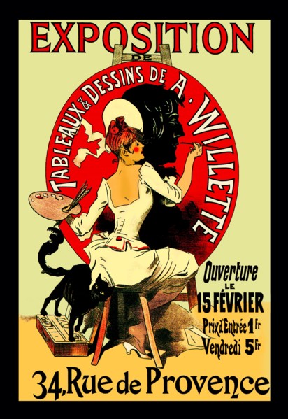 Exposition: Tableaux et Dessins de A. Willette 1888