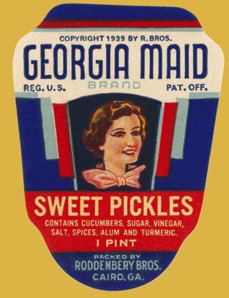 Georgia Maid Sweet Pickles 1939