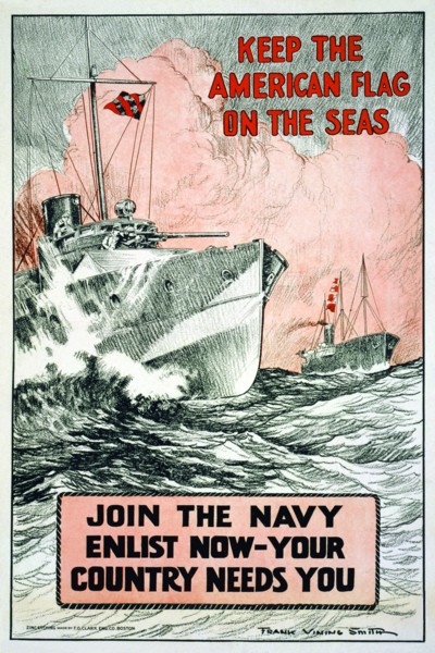 Keep the American flag on the seas Join the Navy--Enlist now-your country needs you 1917