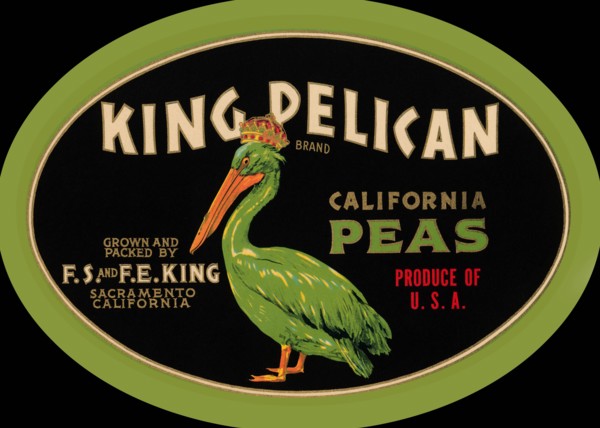 King Pelican California Peas 1940