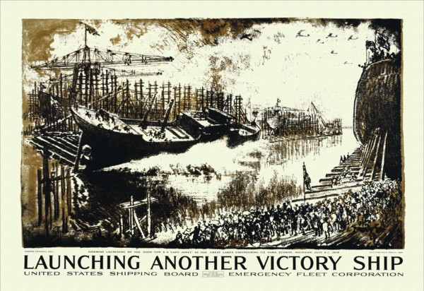 Launching Another Victory Ship 1918