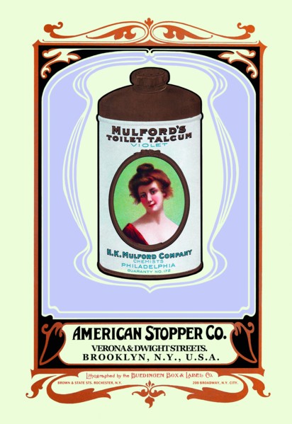 Mulford's Toilet Talcum 1900
