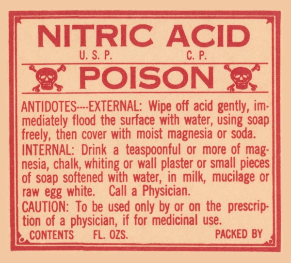 Nitric Acid - Poison 1920