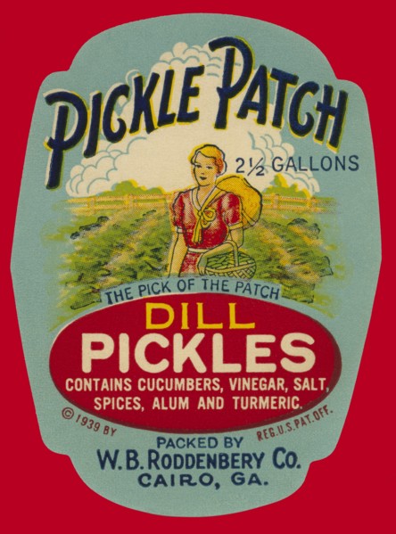 Pickle Patch Dill Pickles 1939