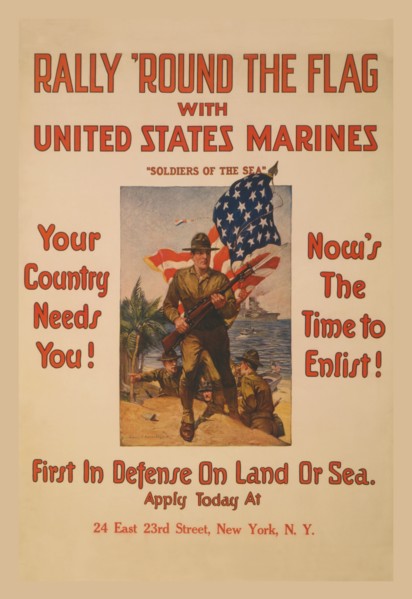 Rally 'round the flag with the United States Marines 1916