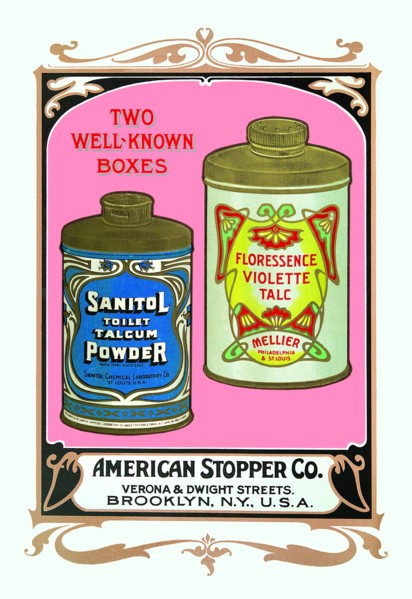 Sanitol Talcum Powder and Floressence Violette Talc 1900