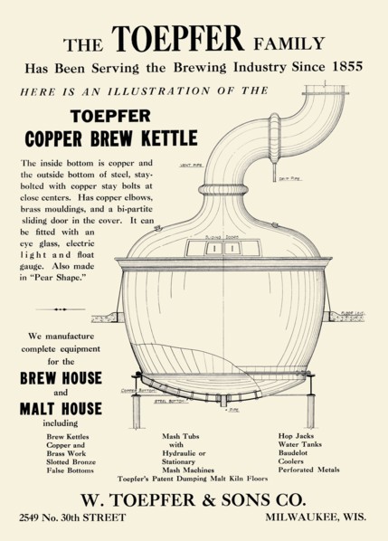 Toepfer Copper Brew Kettle 1933