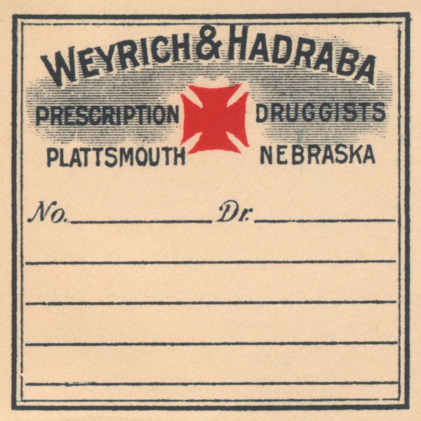 Weyrich & Hadraba Prescription Druggists 1920