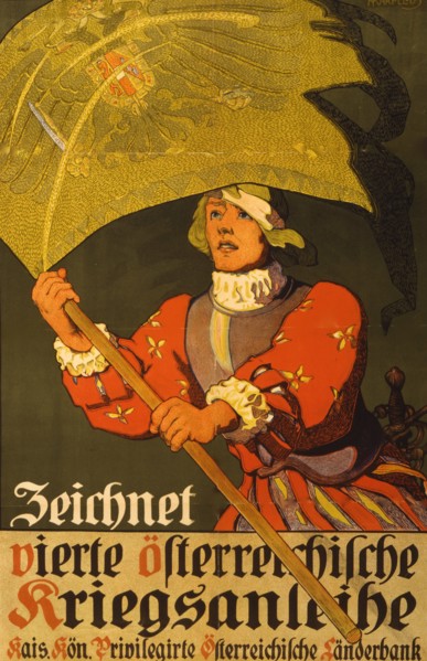 Zeichnet vierte österreichische Kriegsanleihe; Subscribe to the 4th Austrian War Loan. 1916