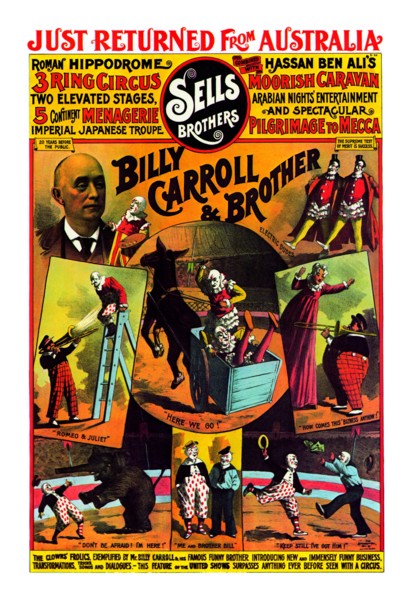 Billy Carroll and Brother (Clowns): Sells Brothers Circus