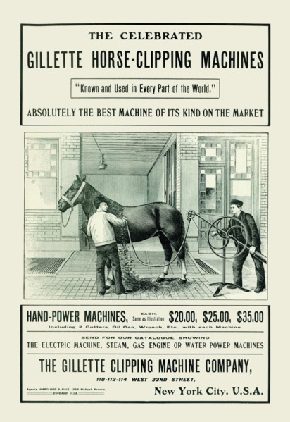 Celebrated Gillette Horse-Clipping Machines