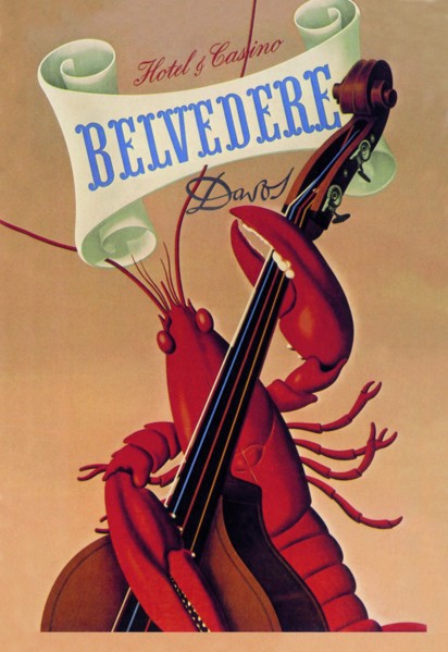 Lobster Musician at the Belvedere Hotel and Casino