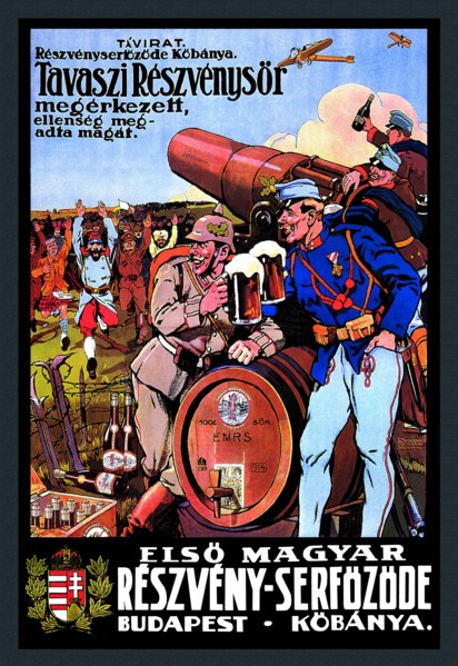 Beer from the Spring Hops has Arrived - The Enemy is Surrendering 1914
