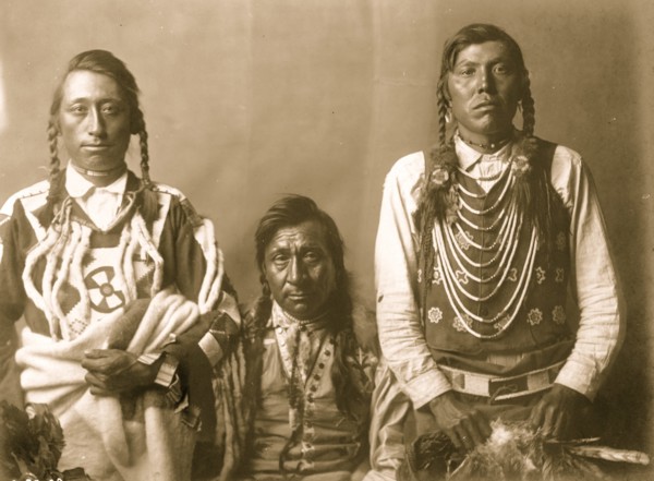 Spotted Eagle, Heavy Gun, and Robert Calf Robe 1910