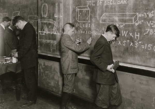 Vocational Printing. Math. class. 1916