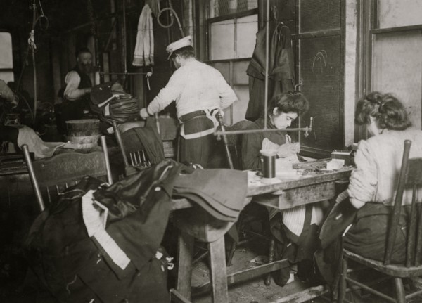 A group of sweatshop workers. 1908