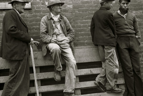 African American and two elder while men in Huntingdon, Tennessee 1935