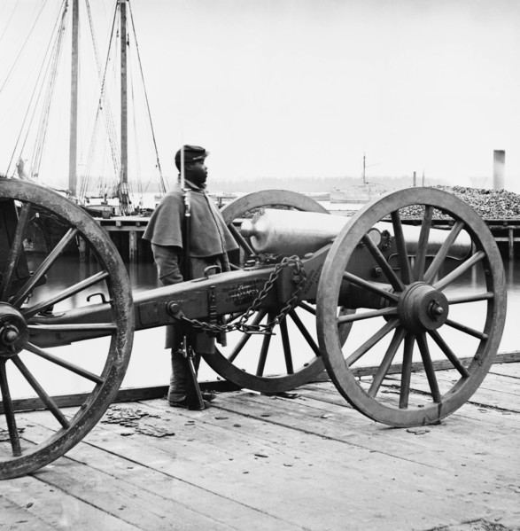 African American soldier Guards Artillery in the Civil War 1862