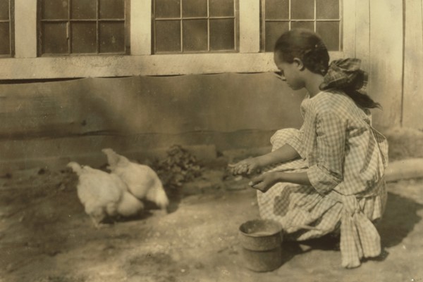 Alice Cooper and her poultry.  1921