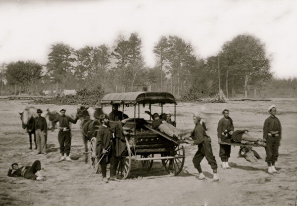 Ambulance drill in the field 1863