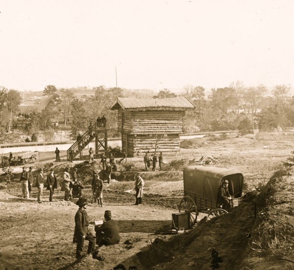 Arlington Heights, Va. Blockhouse near Aqueduct Bridge 1863