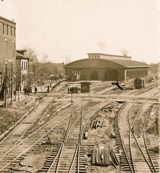 Atlanta, Georgia. Railroad depot 1865