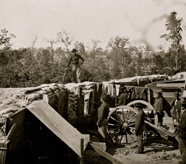 Atlanta, Georgia. Sherman's men in Confederate fort 1864