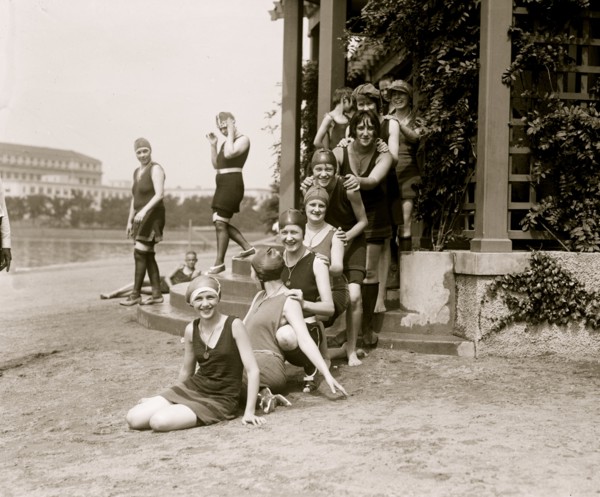 Bathing Beach Beauties by the Tidal Basin in Washington, DC 1923