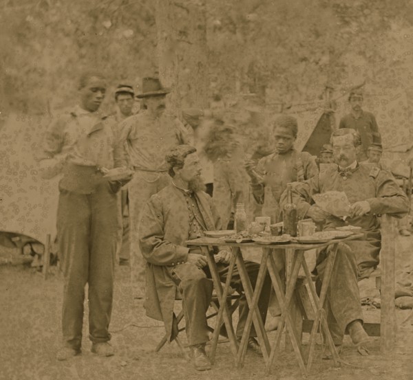 Bealeton, Virginia. Captain Henry P. Smith's mess. Company D, 93d New York Volunteers 1863