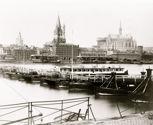 Cologne. Bridge of boats 1870