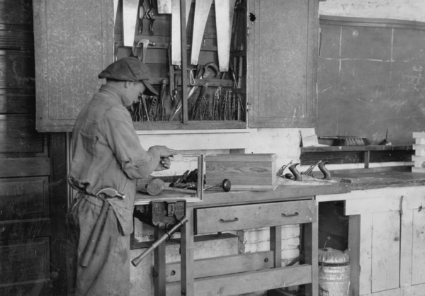 Cabinet work. Pauls Valley Training School 1917