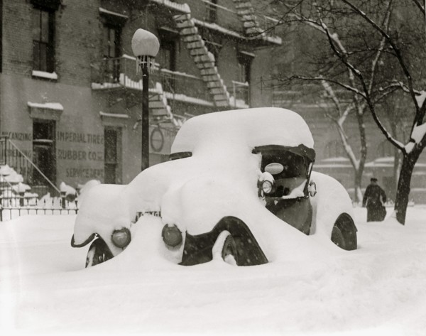 Car Buried as parked on a Washington DC Street during the Blizzard of 1922 1922