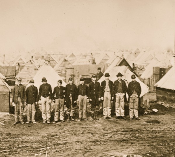 City Point, Virginia. Soldiers winter quarters. Inside first line of fortifications 1863
