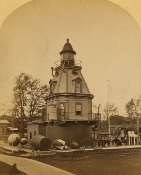 Lighthouse and buoys at the 1876 International Exhibition, Philadelphia 1776