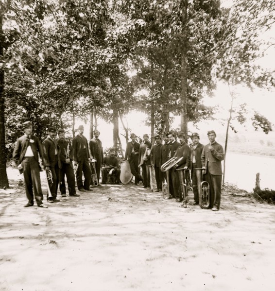 Drewry's Bluff, Virginia. Band of 1st Connecticut Heavy Artillery at Fort Darling on James river 1863